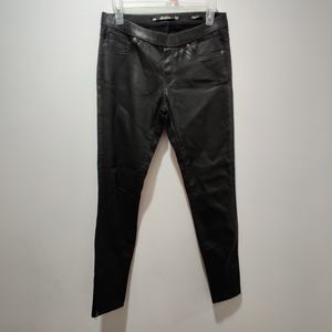 Zara woman black shiny black skinny jeans size 8